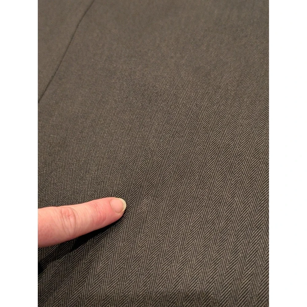Michael Kors Coat Mens L Charcoal Herringbone Zip Quilted Lined‎ Water Resistant